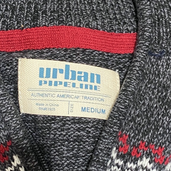 Urban Pipeline 1/4 Zip Mock Neck Stripe Sweater - Picture 4 of 7